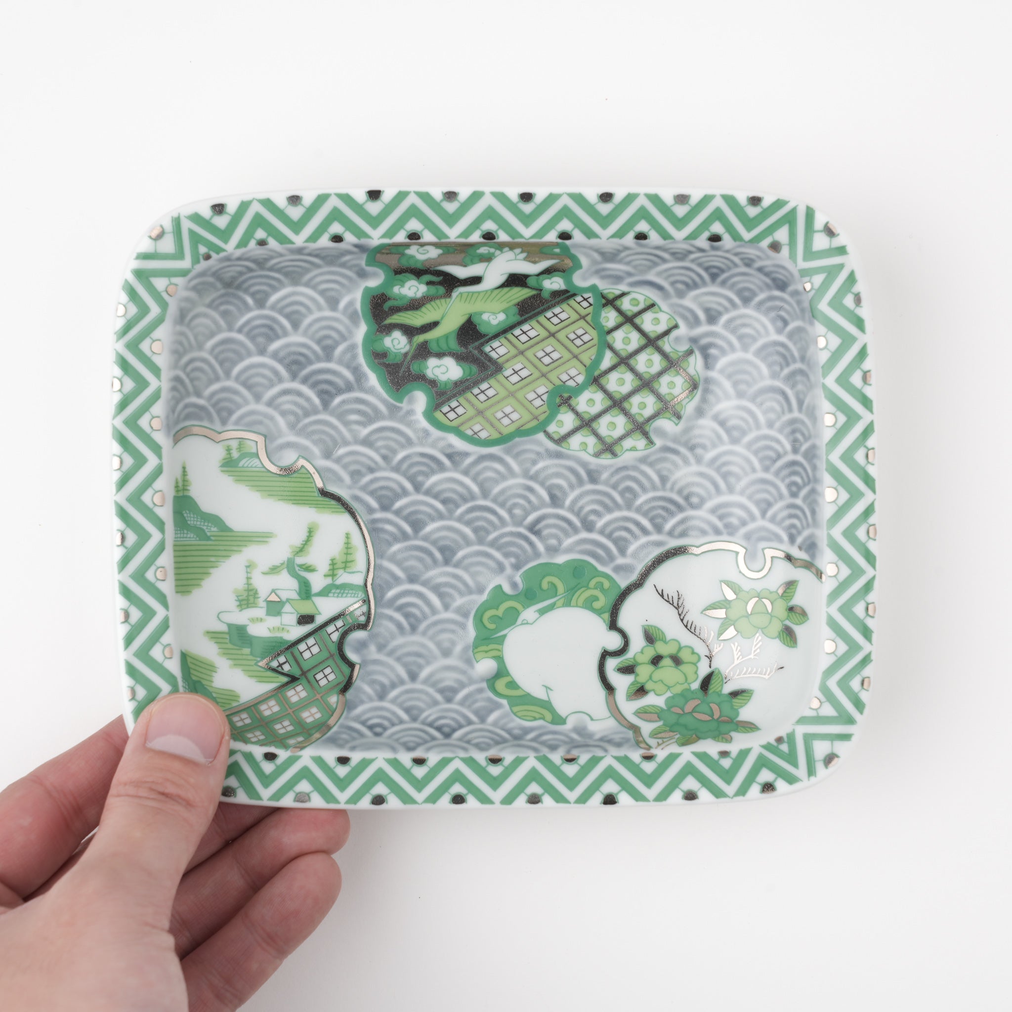 kotohogu 絞り(shibori)長角プレート moegi