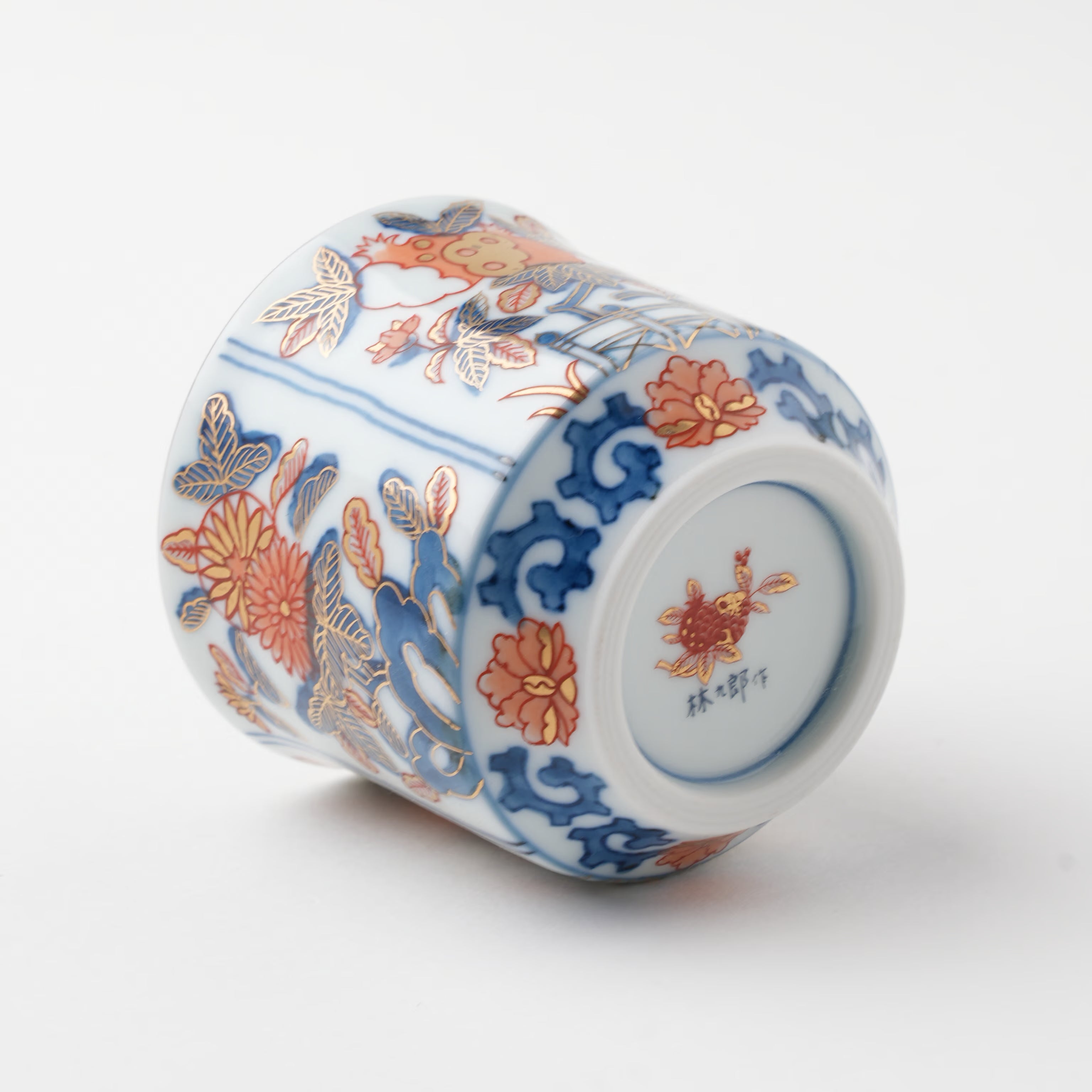 古伊万里柘榴土瓶茶器揃(化粧箱入)