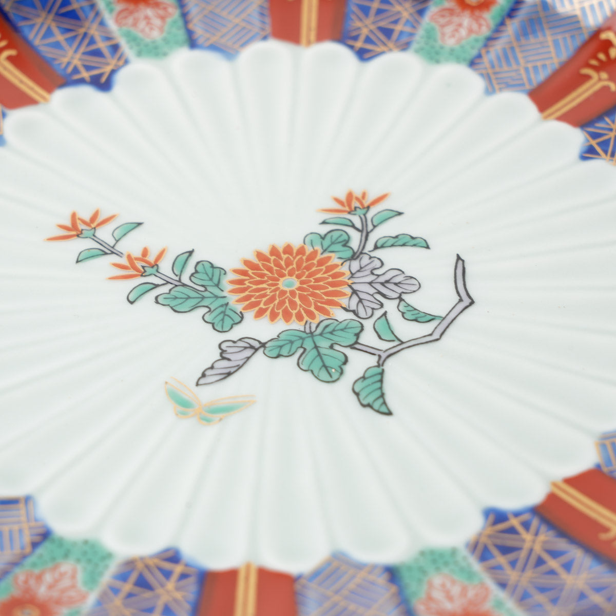 染錦地紋 4号皿