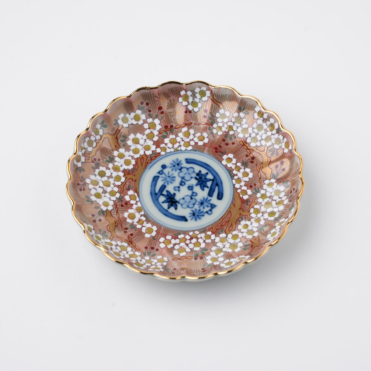 琳派桜樹文 3号皿 10.5cm