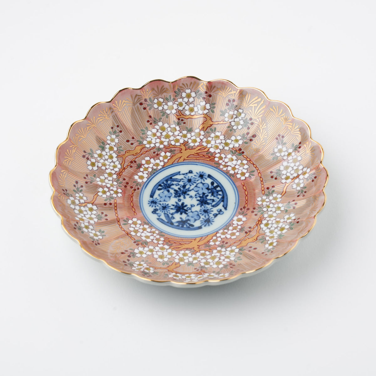 琳派桜樹文 5号皿 15cm