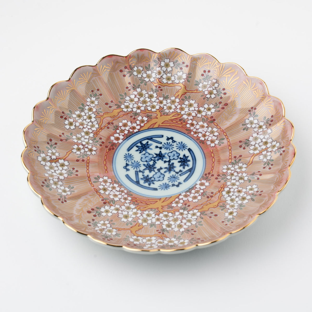 琳派桜樹文 6号皿 19cm