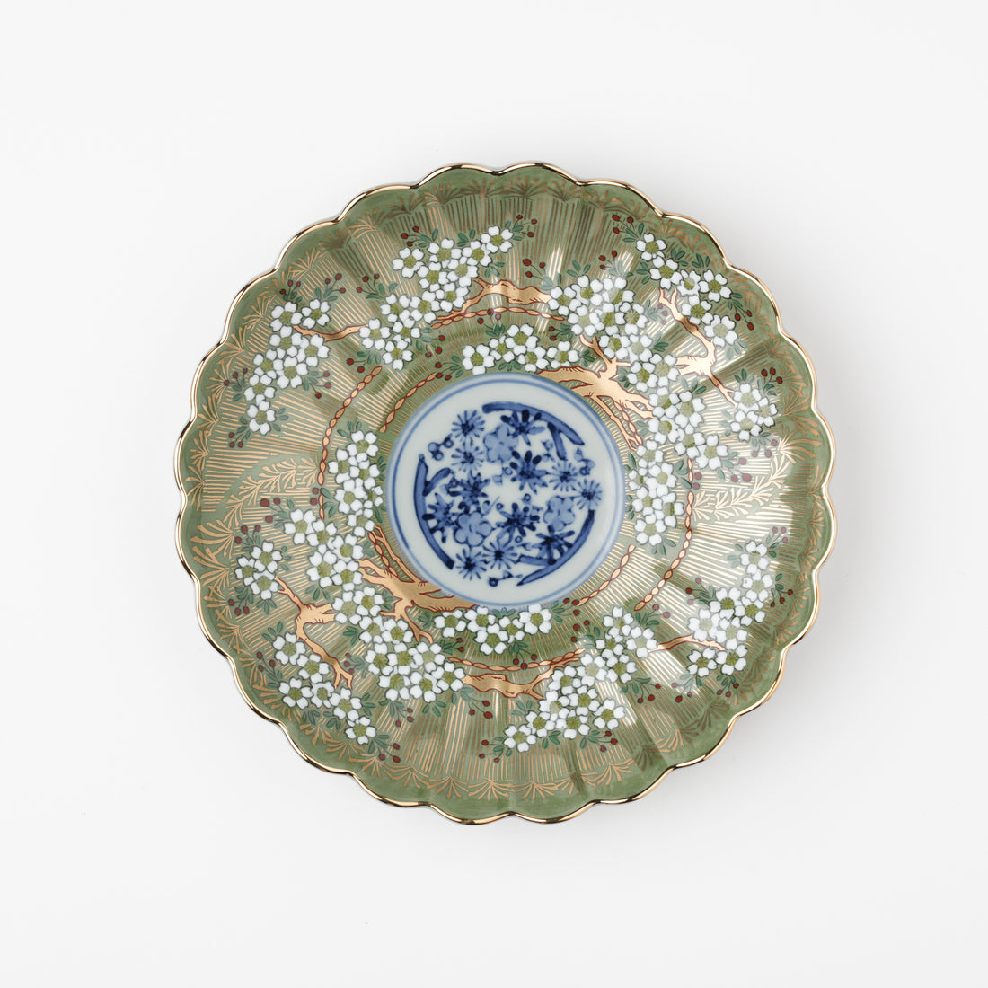 琳派桜樹文 5号皿 15cm