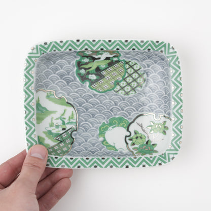 kotohogu　絞り（shibori）長角プレート moegi