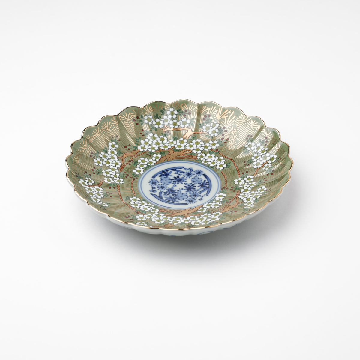 琳派桜樹文 5号皿 15cm