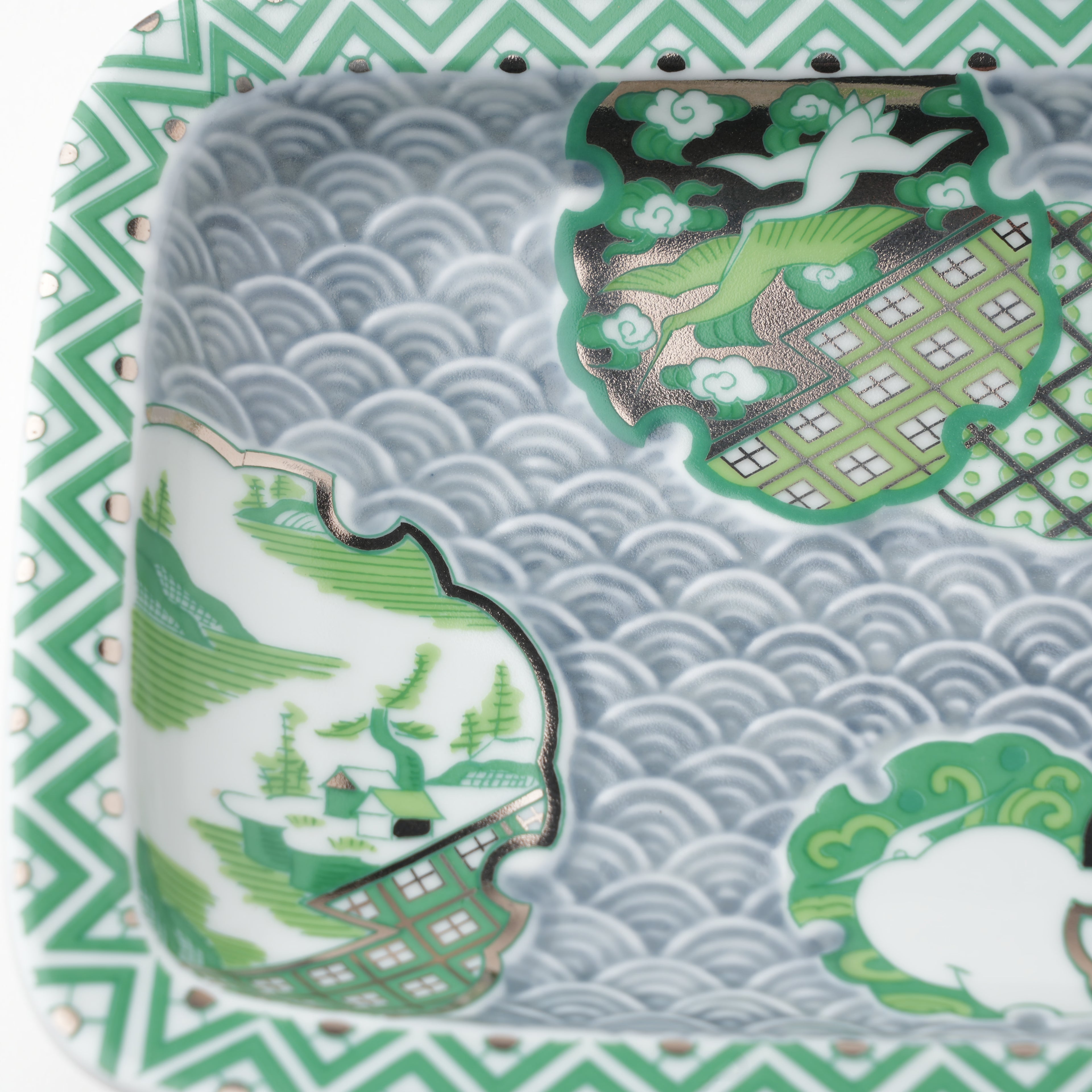 kotohogu　絞り（shibori）長角プレート moegi