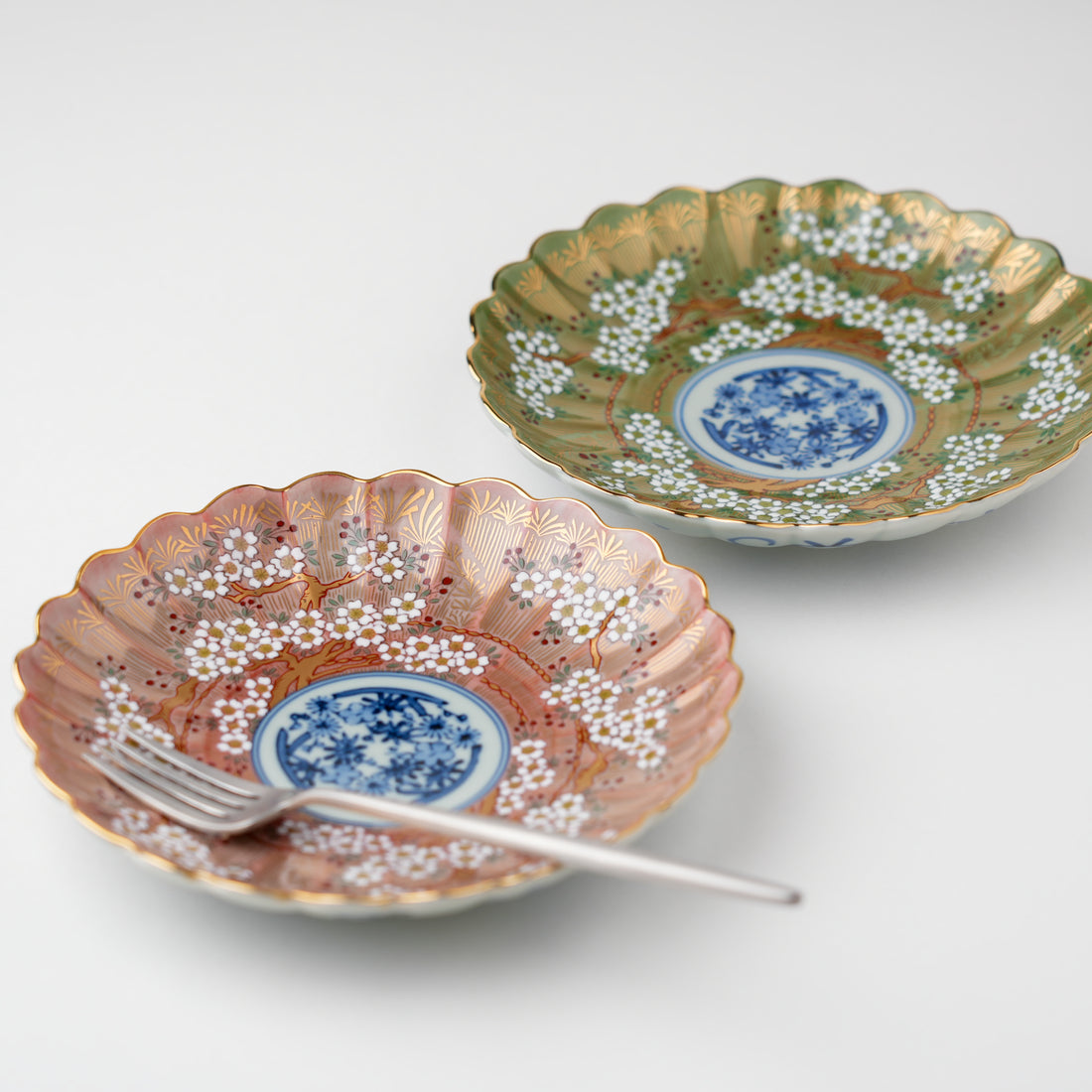 琳派桜樹文　5号皿