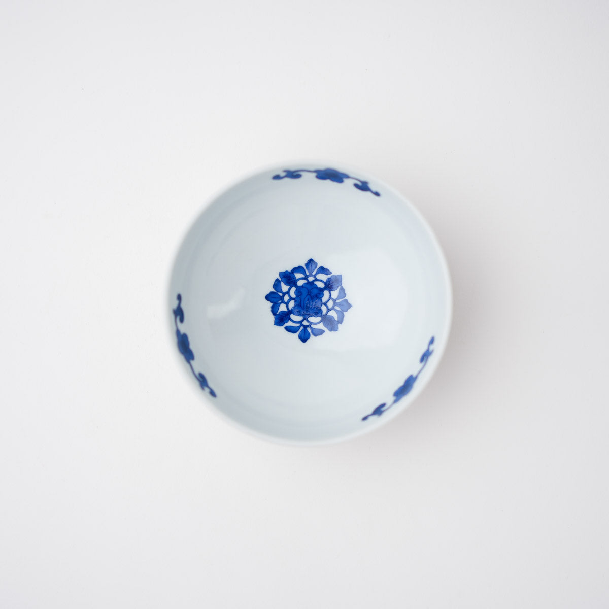 染錦窓絵霊芝文　小付