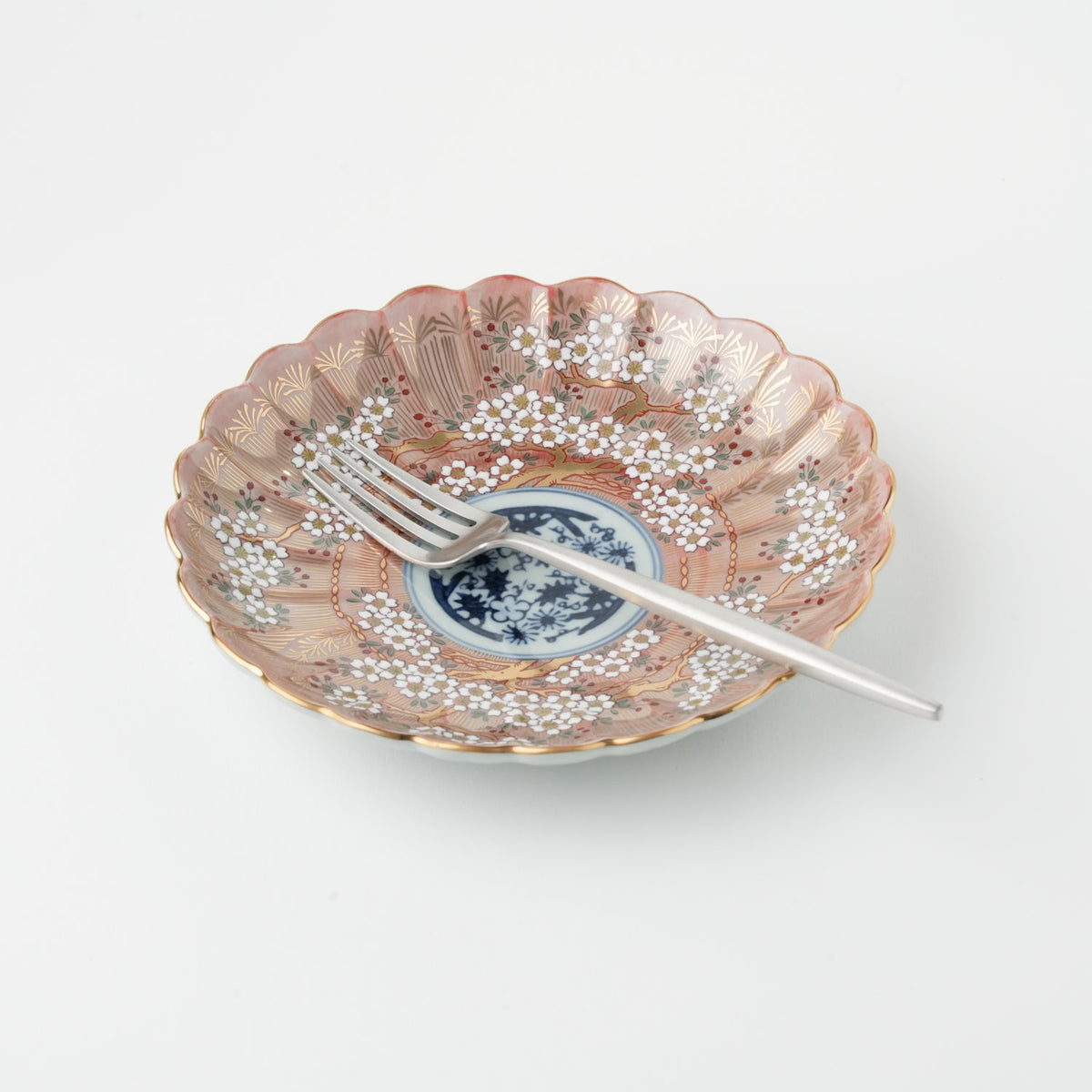 琳派桜樹文 5号皿 15cm