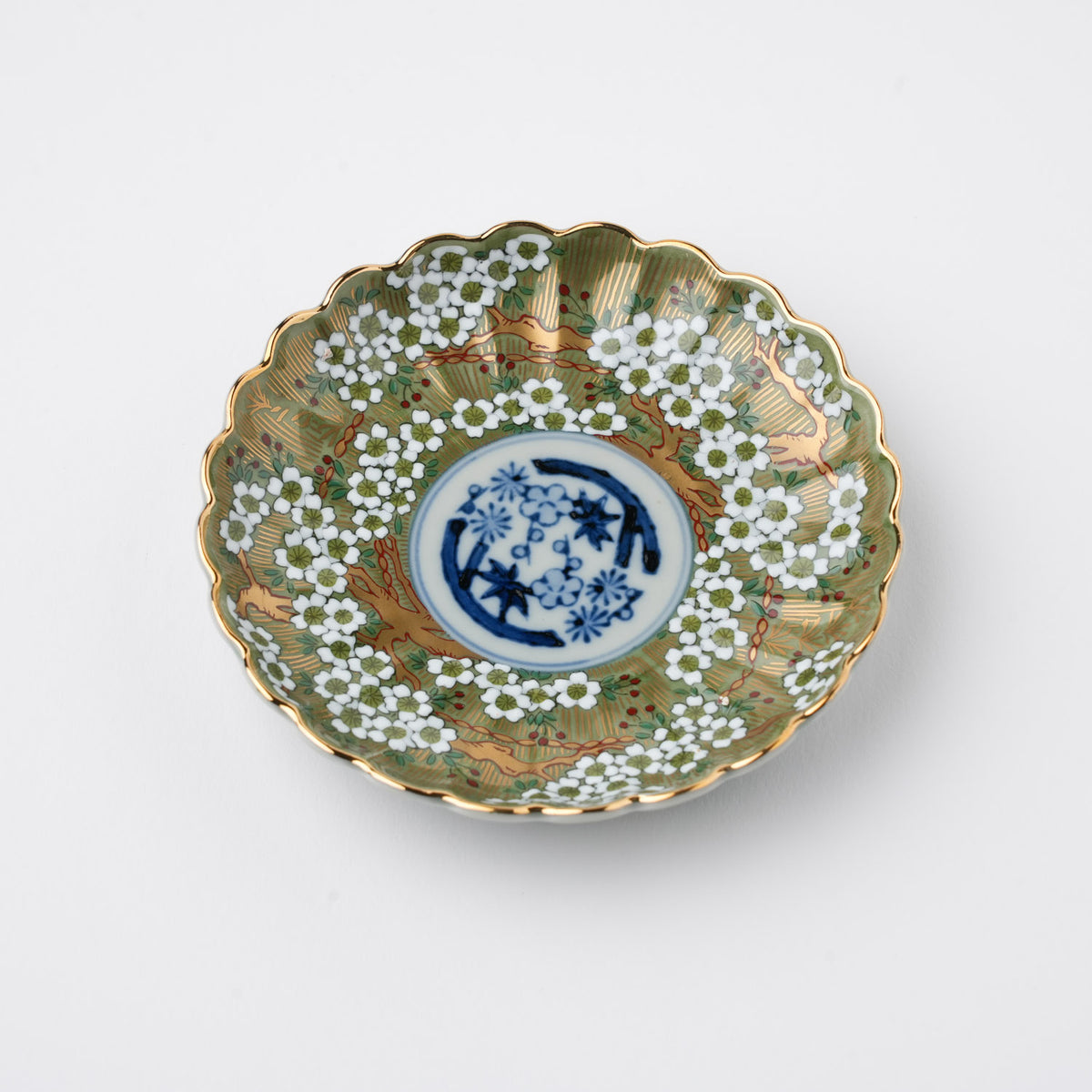 琳派桜樹文 3号皿 10.5cm