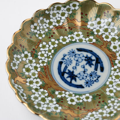 琳派桜樹文 3号皿 10.5cm