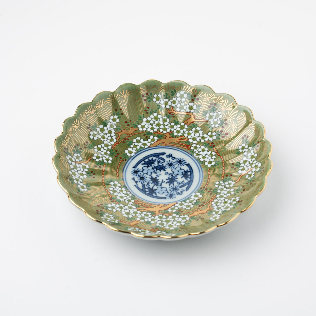 琳派桜樹文 5号皿 15cm