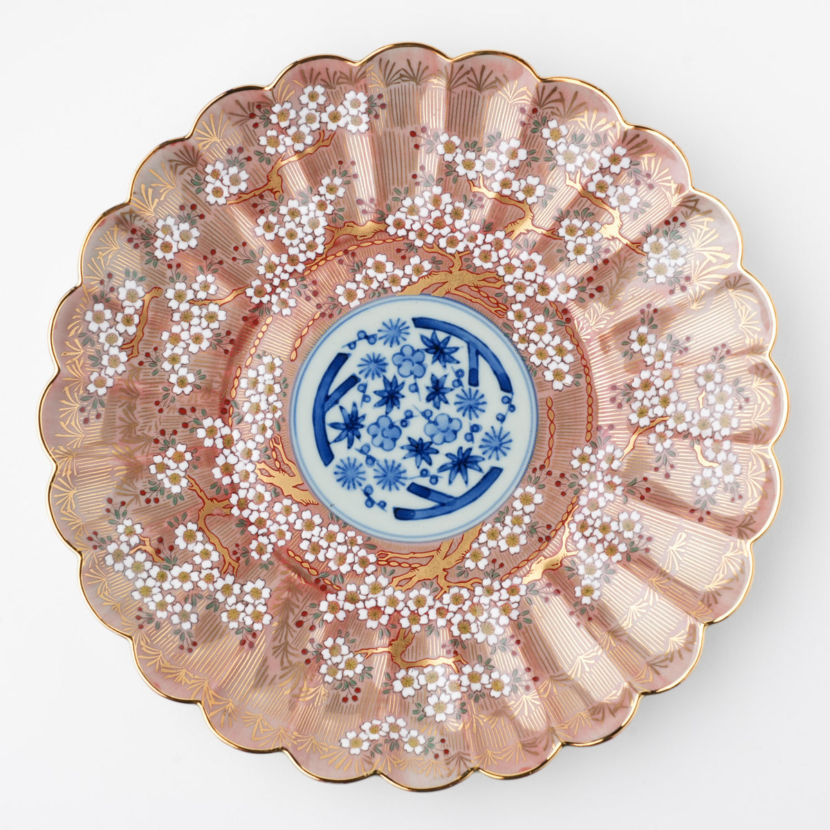 琳派桜樹文 8号皿 24cm