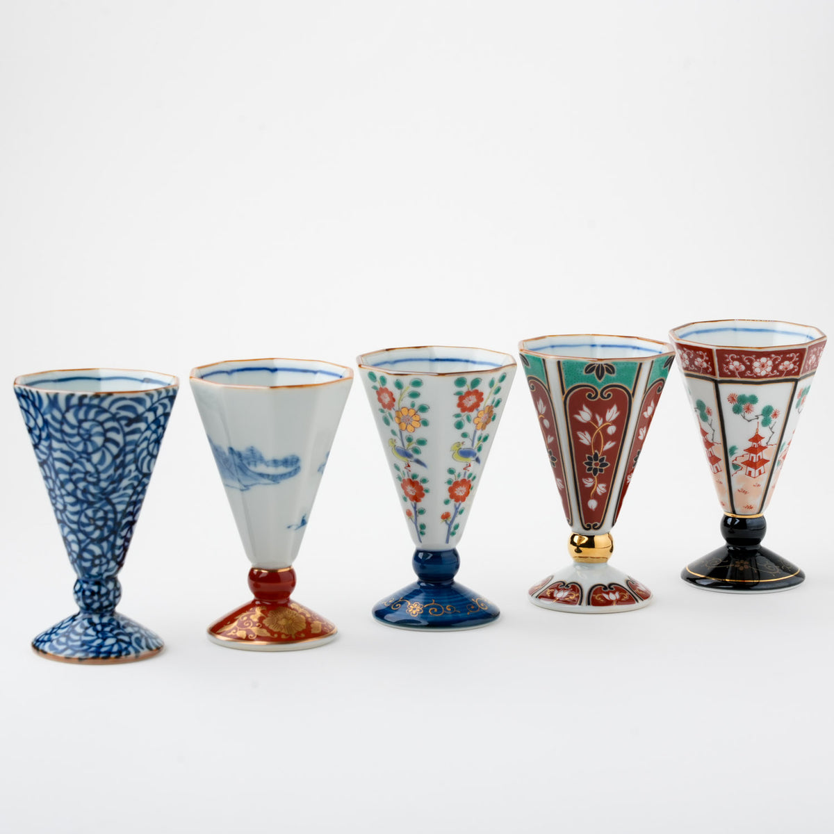 林九郎窯 古伊万里文様 酒杯【全５柄】単品／セット